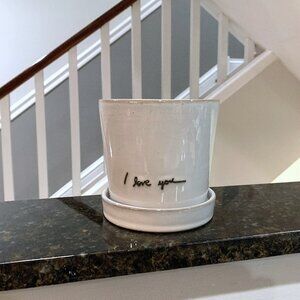 Hearth and & Hand with Magnolia Stoneware I LOVE YOU Plant Pot Planter NEW 2020